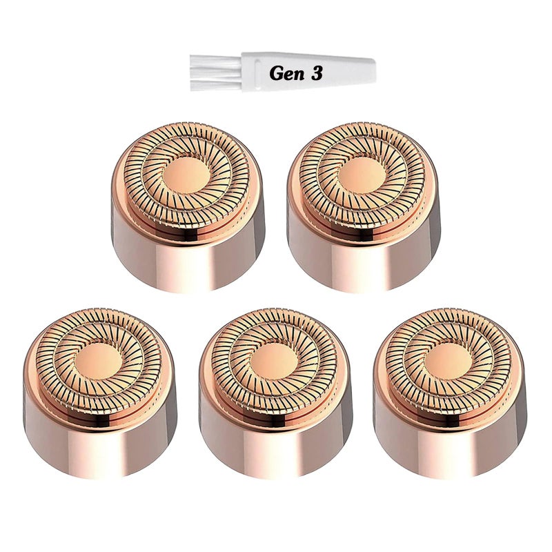 Generation 3 Replacement Heads for New Version Flawless Finishing Touch Facial Hair Remover 5 Pack